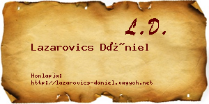 Lazarovics Dániel névjegykártya